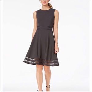 Calvin Klein Black Illusion Fit & Flare Dress SALE